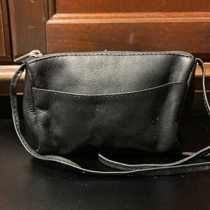 Elegant Black Leather mini vintage Women's Bag